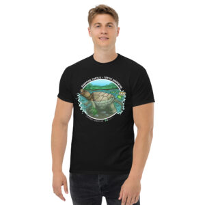 Snapping Turtle In Habitat Graphic, Men's classic tee